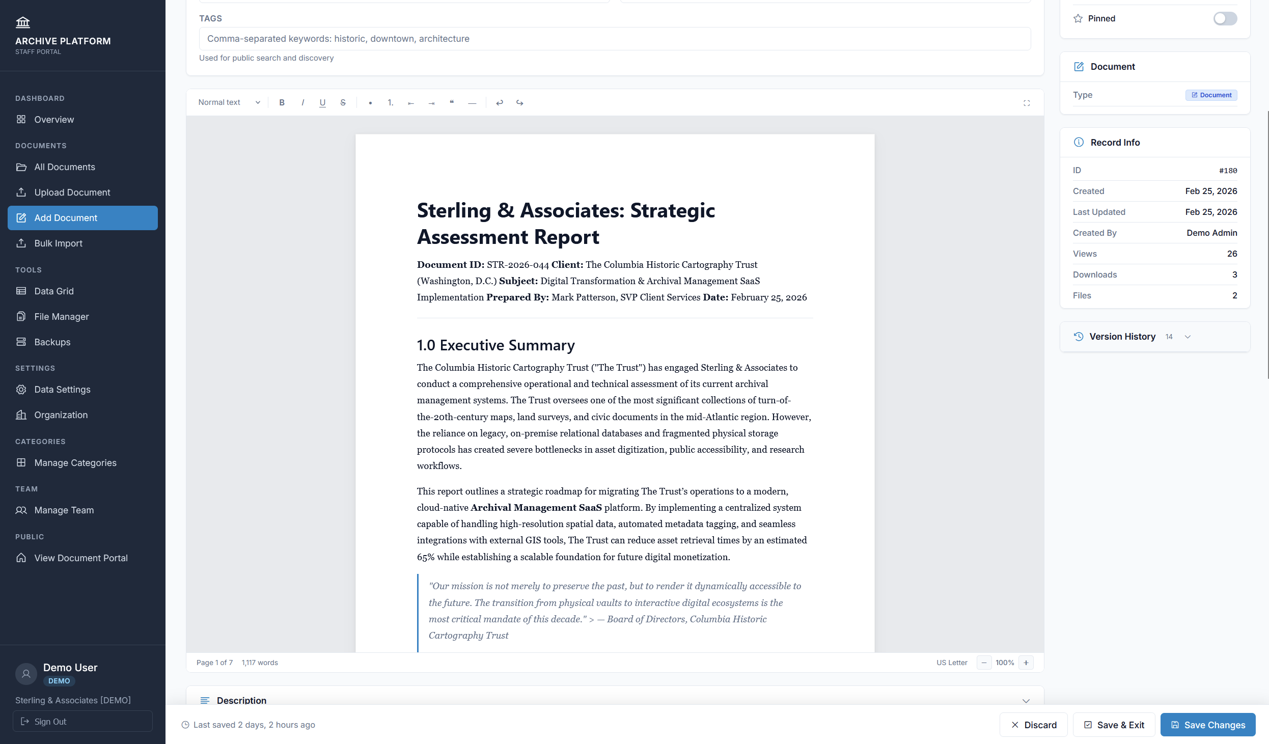 Document Editor — Light Mode