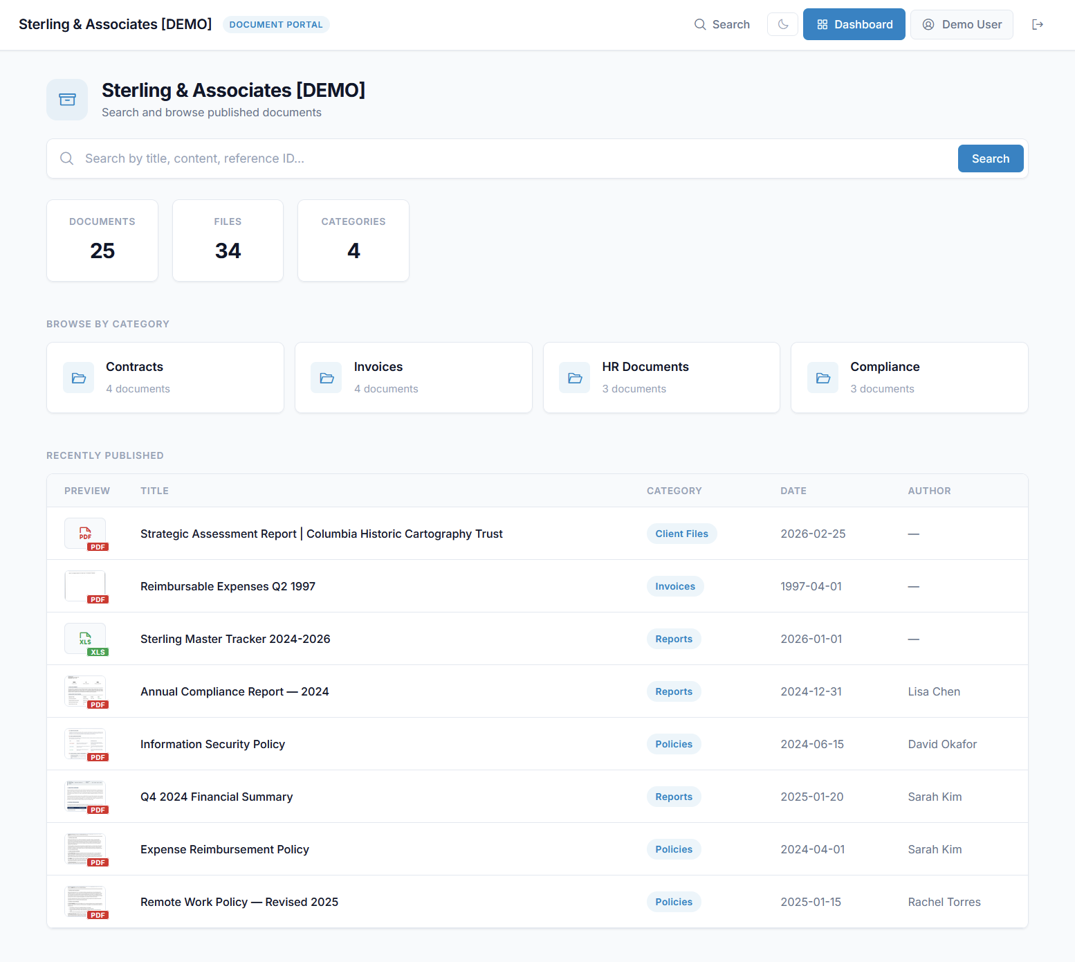 Document Portal — Light Mode