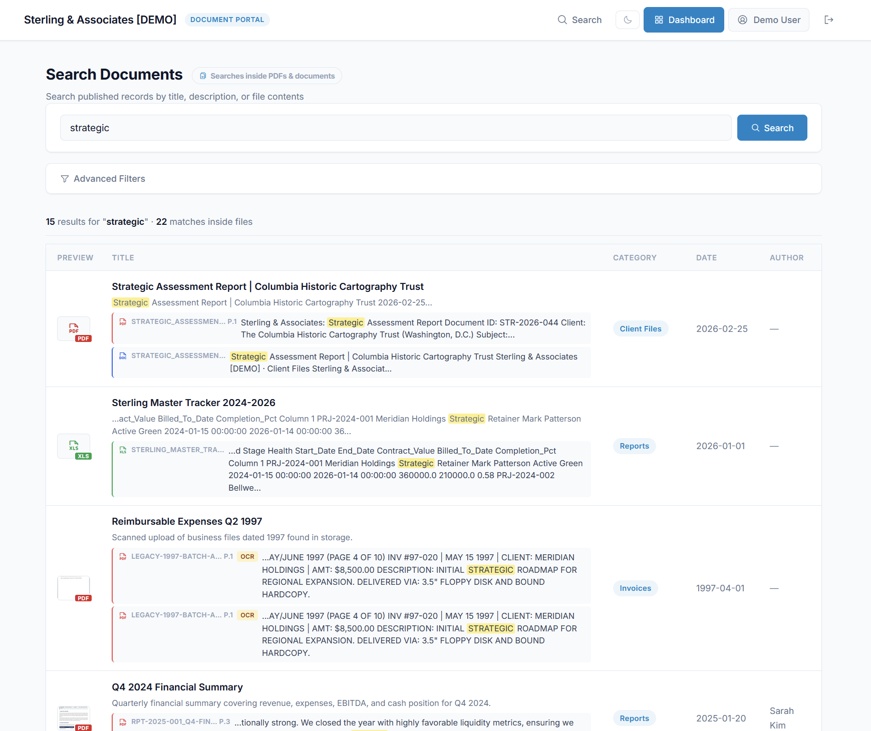Search Documents — Light Mode